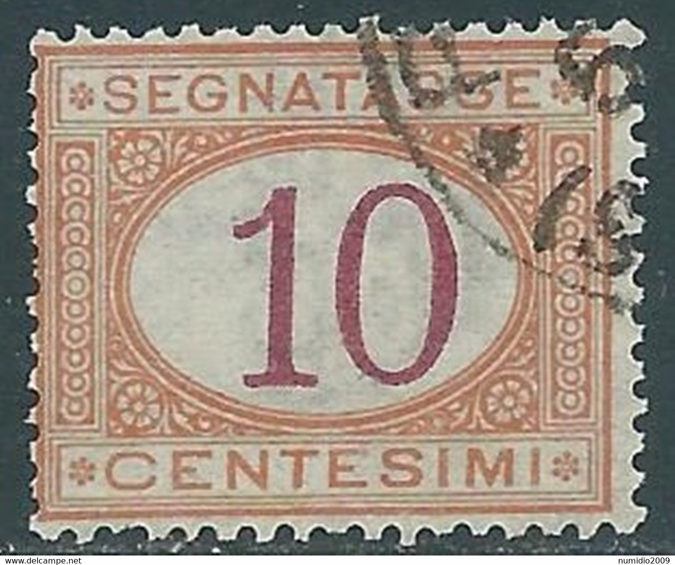 1890-94 REGNO SEGNATASSE USATO 10 CENT - RE31-6 - Taxe