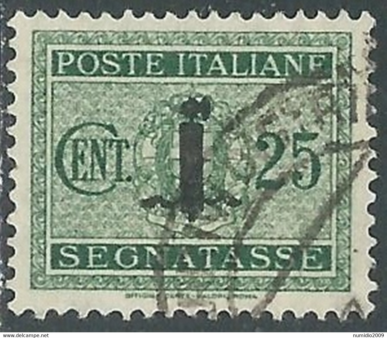 1944 RSI SEGNATASSE USATO 25 CENT - RE28-9 - Taxe