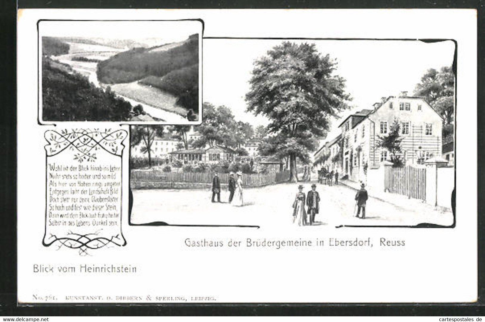 AK Ebersdorf-Reuss, Gasthaus Der Brüdergemeine, Panorama - Ebersdorf