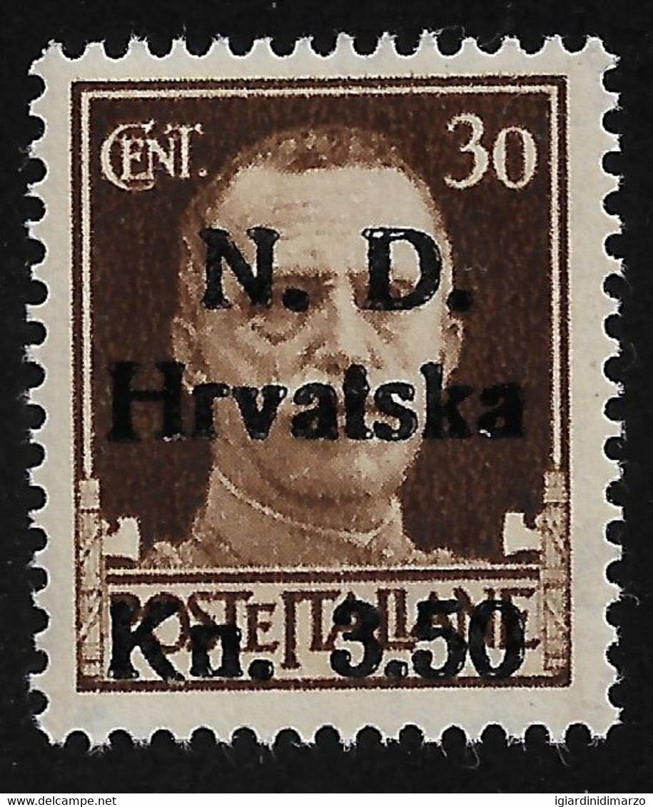 SEBENICO-OCCUPAZ. CROATA - 1944 Valore Nuovo Stl Da Kn.3,50 Su 30 C. Con Soprastampa NOT GUARANTEE-in Ottime Condizioni. - Ocu. Croata: Sebenico & Spalato