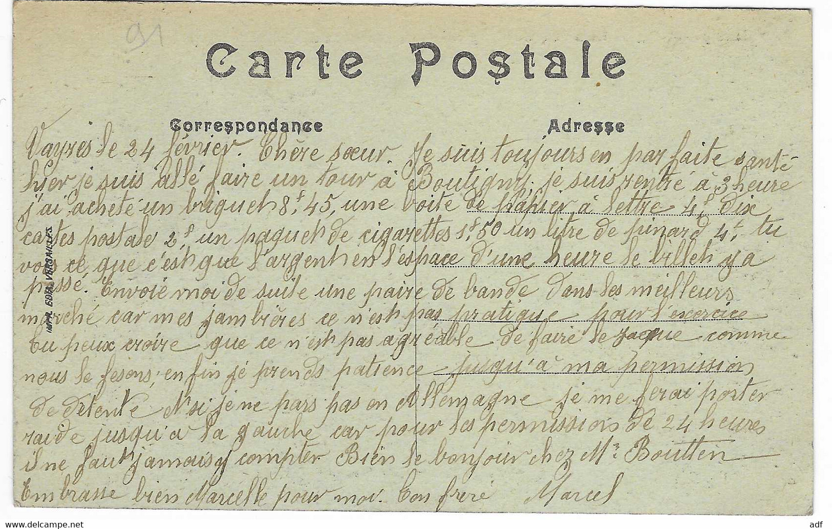 CPA TRES ANIMEE VAYRES, GROSSE ANIMATION DANS LA RUE DE BOUTIGNY AU CASERNEMENT DU 23e COLONIAL, CAMP MILITAIRE, ESSONNE - Other & Unclassified