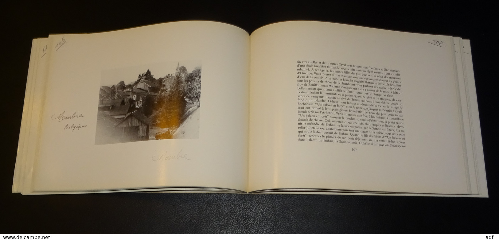 LIVRE " TROUBLANTES ARDENNES ", YANNY HUREAUX, PHOTOGRAPHIES ALAIN GRILLON, 1984