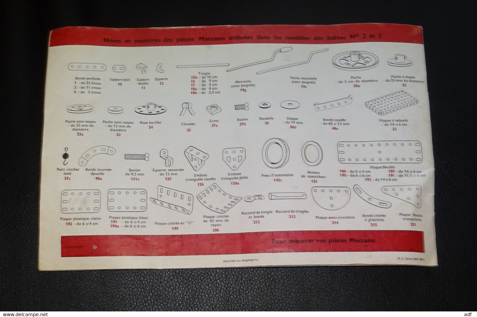 ANCIEN MANUEL D'INSTRUCTIONS POUR BOITES 2 ET 3 MECCANO TRIANG