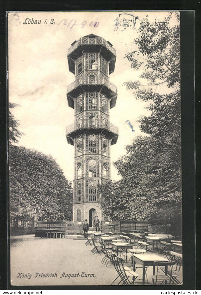 AK Löbau I. S., König Friedrich August-Turm - Loebau