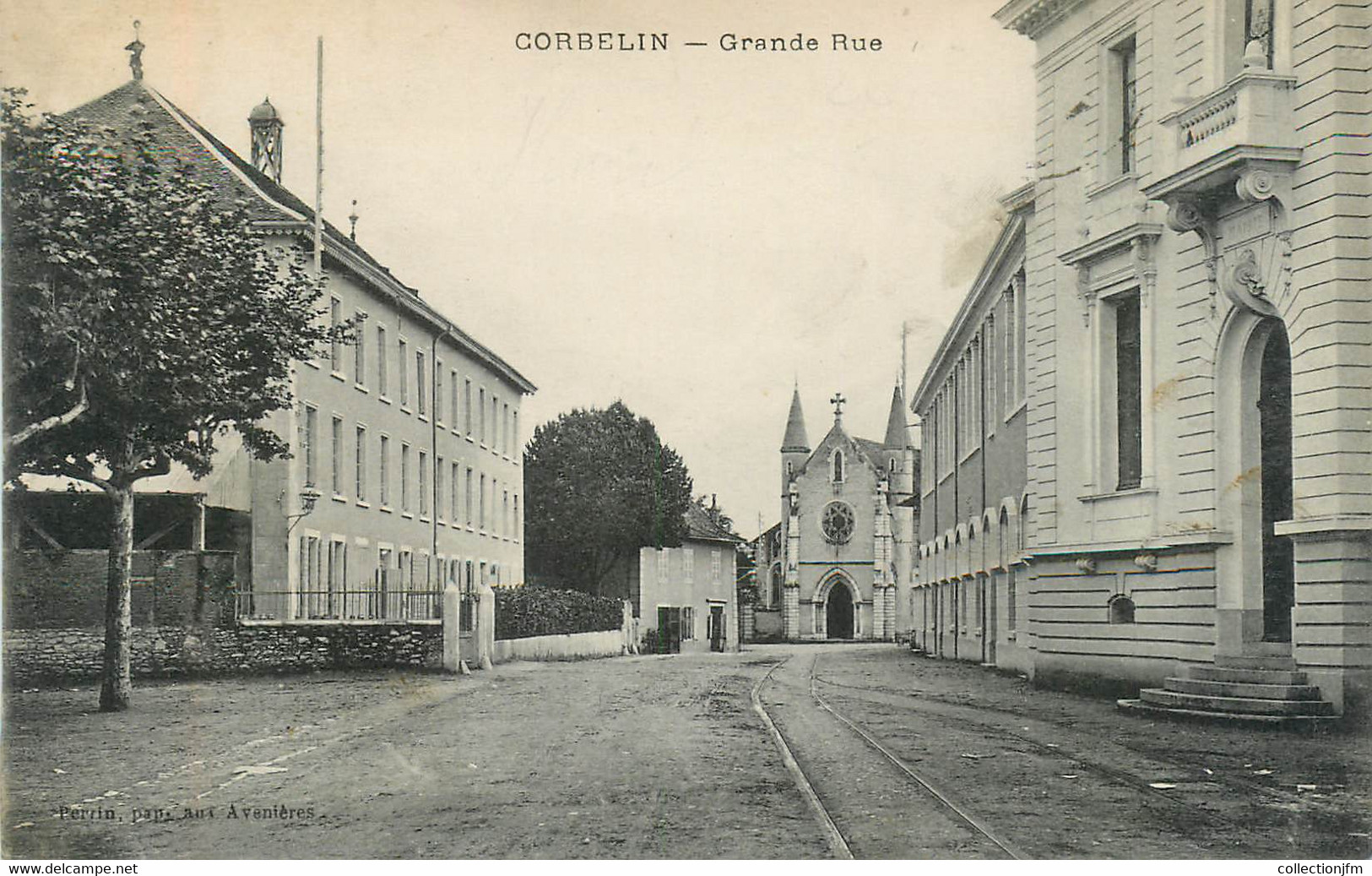 CPA FRANCE 38 " Corbelin, Grande Rue" - Corbelin