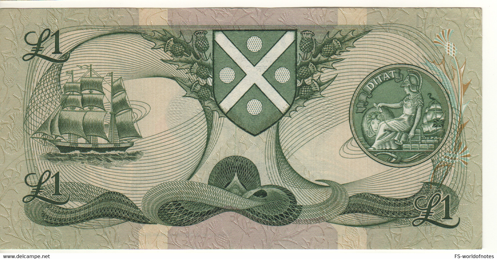 SCOTLAND  1 Pound    Bank Of Scotland  P111f   Dated 12th December, 1985  (Sir. Walter Scott+sailing Ship On Back) - 1 Pound