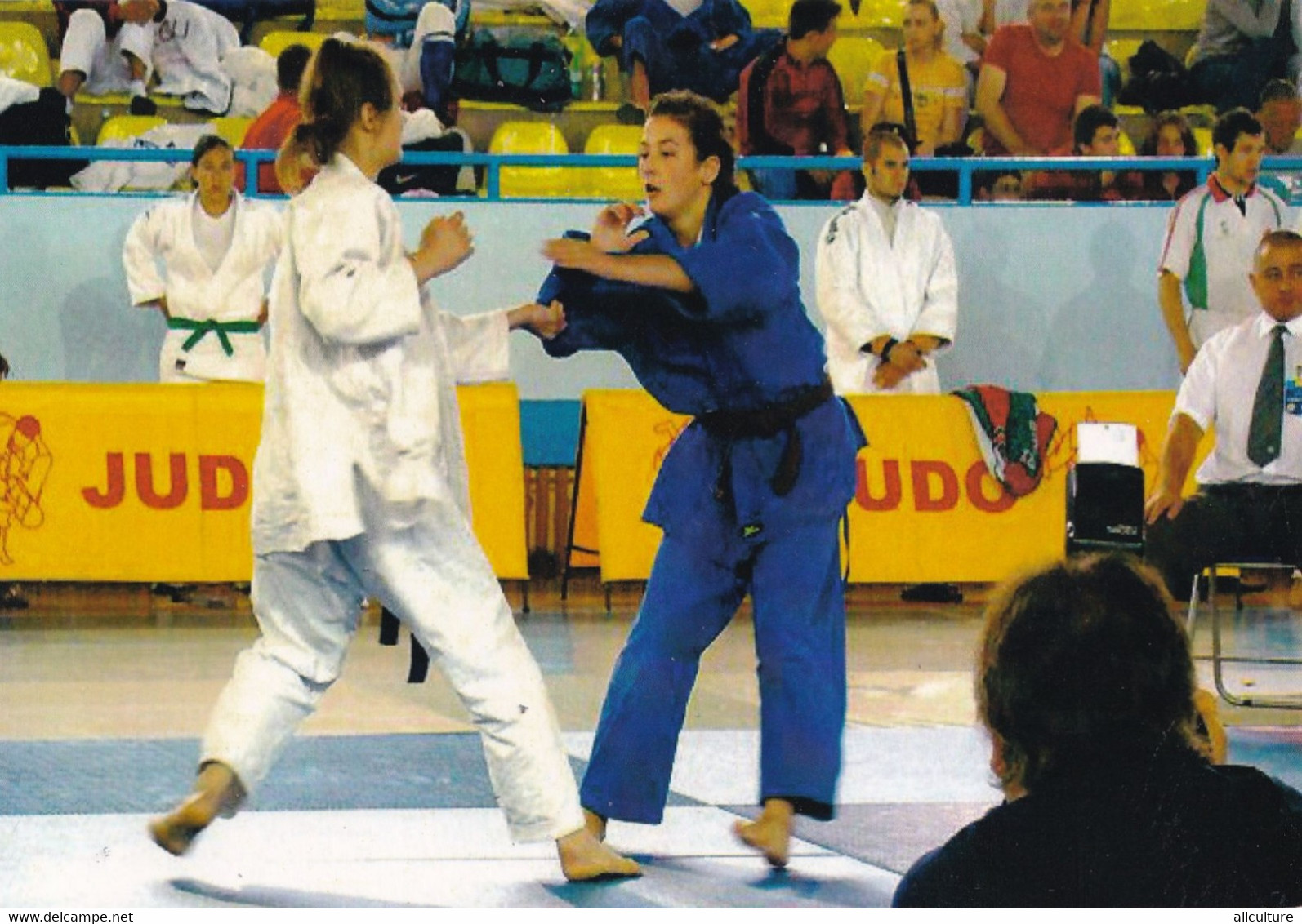 A7845 - JUDO WOMAN PLAY POSTCARD - Oosterse Gevechtssporten