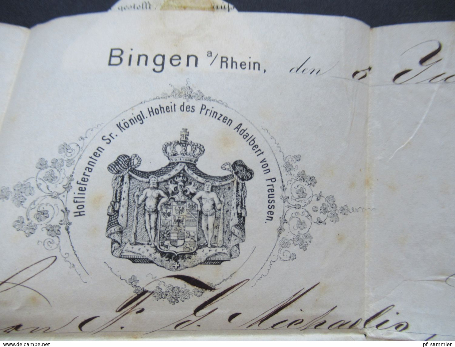 AD NDP 5.7.1869 Nr.21 Ef gedruckte Rechnung Gebrüder Rother Hoflieferant König Adalbert v. Preussen Stp. K1 Bingen