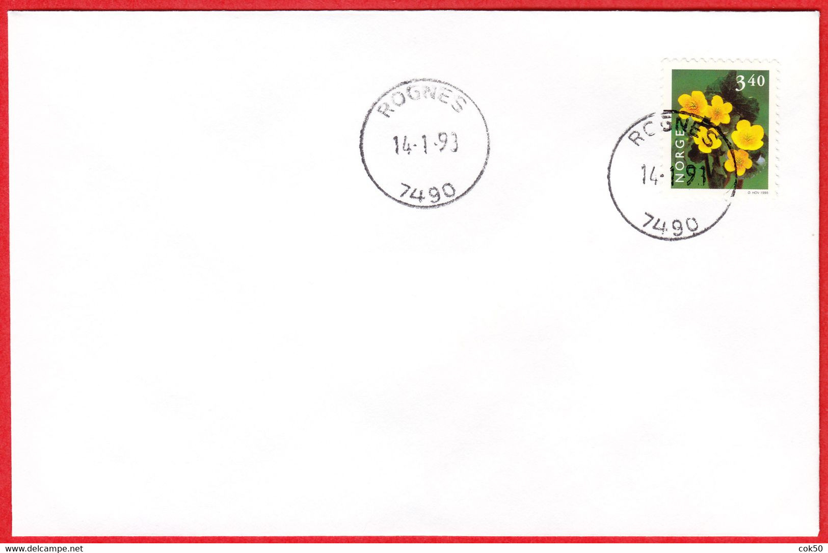 NORWAY -  7490 ROGNES (Trøndelag County) - Last Day/postoffice Closed On 1998.01.14 - Local Post Stamps