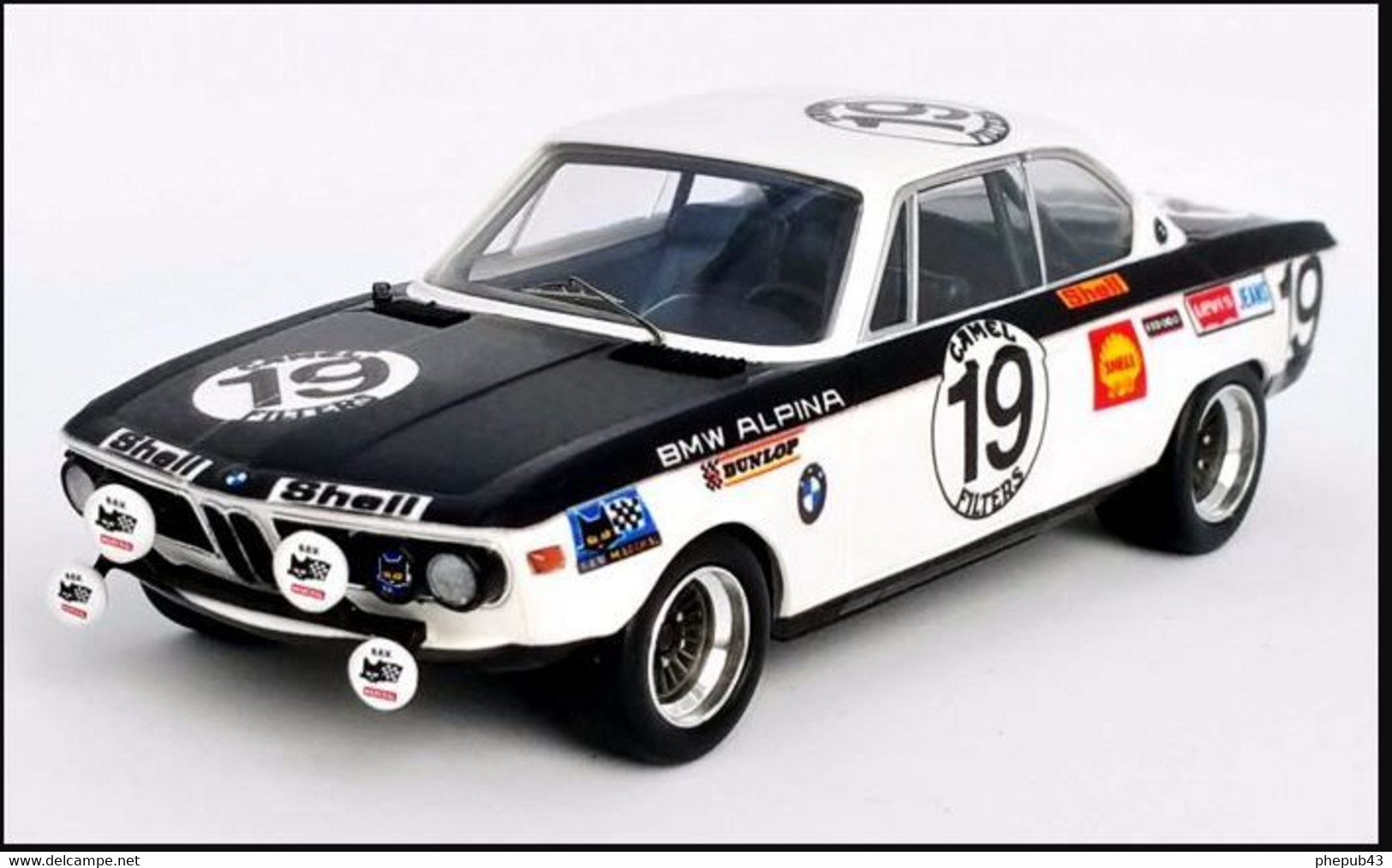 BMW 2800 CS (E9) - BMW Alpina - R. Mathay/Jean Xhenceval - 24h Spa 1971#19 - Troféu - Trofeu