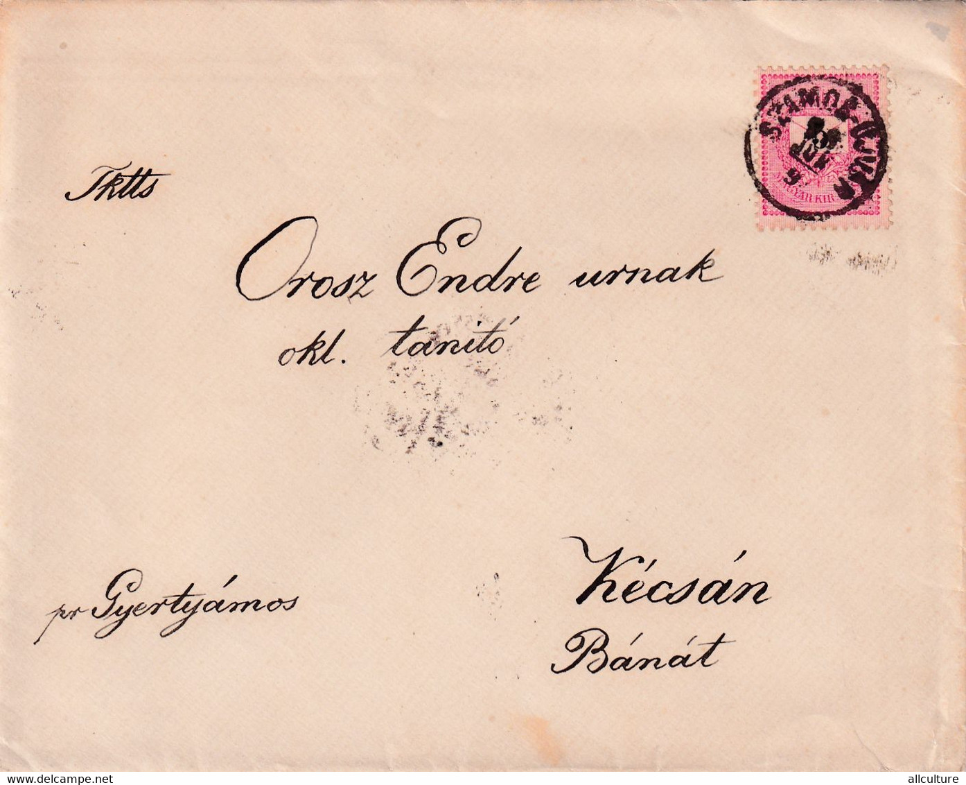 A8106- LETTER SENT TO KECSA BANAT, SZAMOS-UJVAR 1896 USED STAMP ON COVER MAGYAR POSTA STAMP VINTAGE - Briefe U. Dokumente