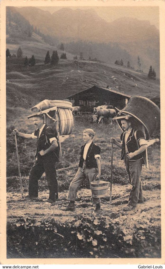 PHoto Naegeli Gstaad -  Armailli - Armaillis Paysans De Montagne -  Bergbauern - Saanenland Saanen - Auf Der Alp  Käse - Gstaad