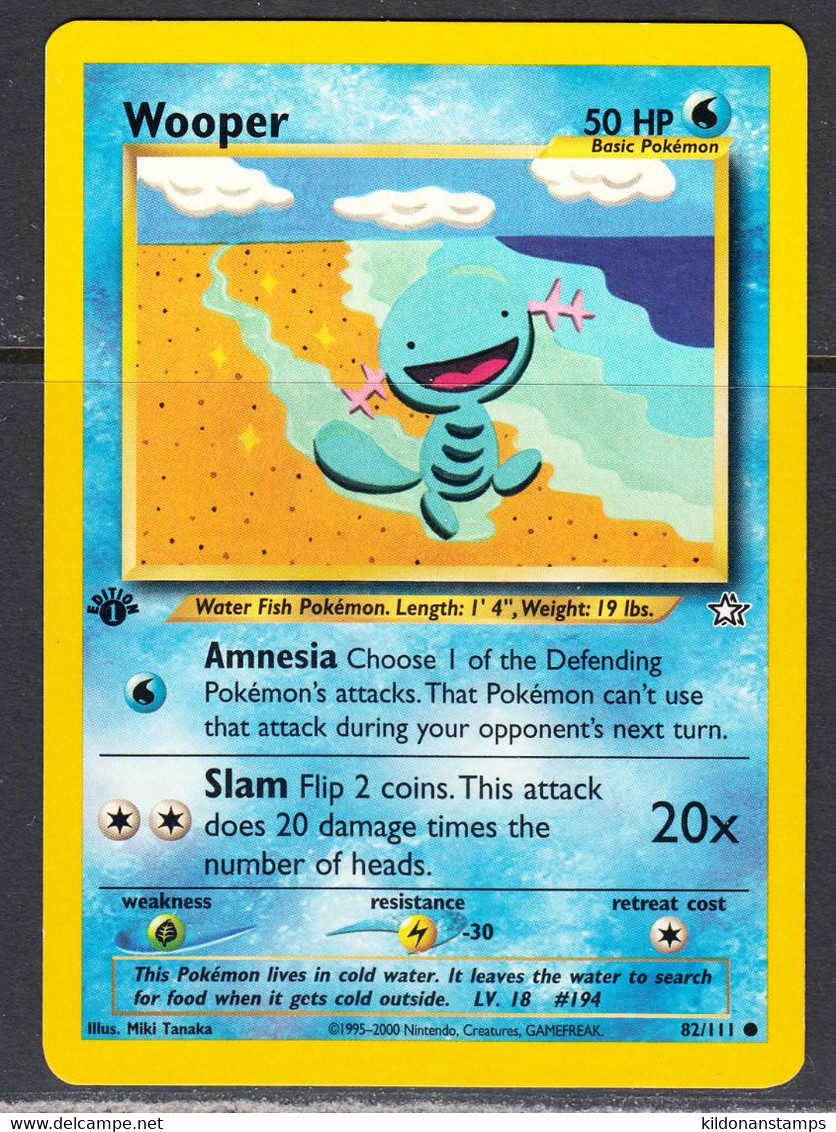 Wooper 2000 Neo Genesis, 1st Edition, NM, 82/111 - Otros & Sin Clasificación