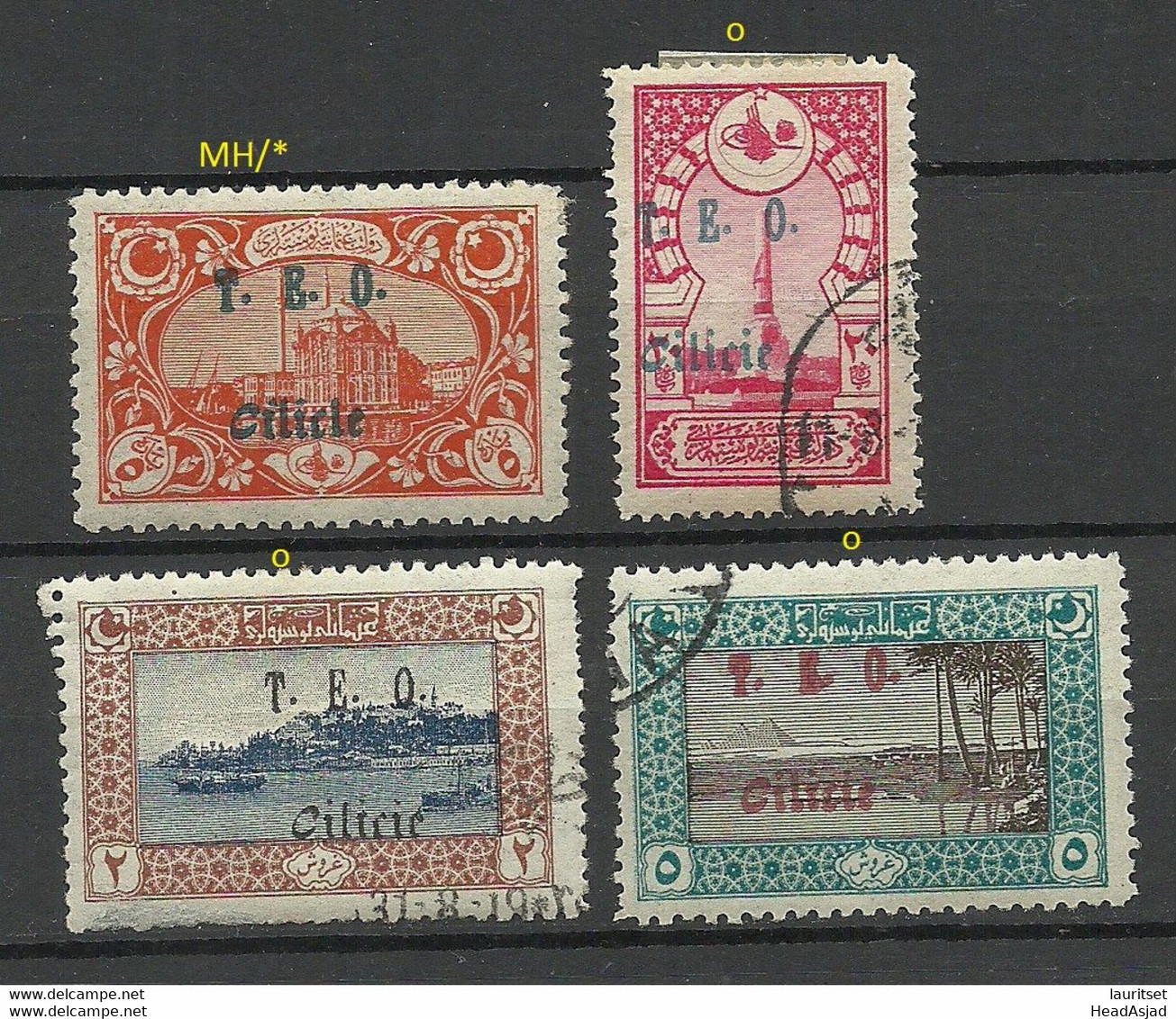 CILICIA Cilicien TÜRKEI Turkey 1919 Michel 57 & 59 - 61  */o - 1920-21 Anatolia