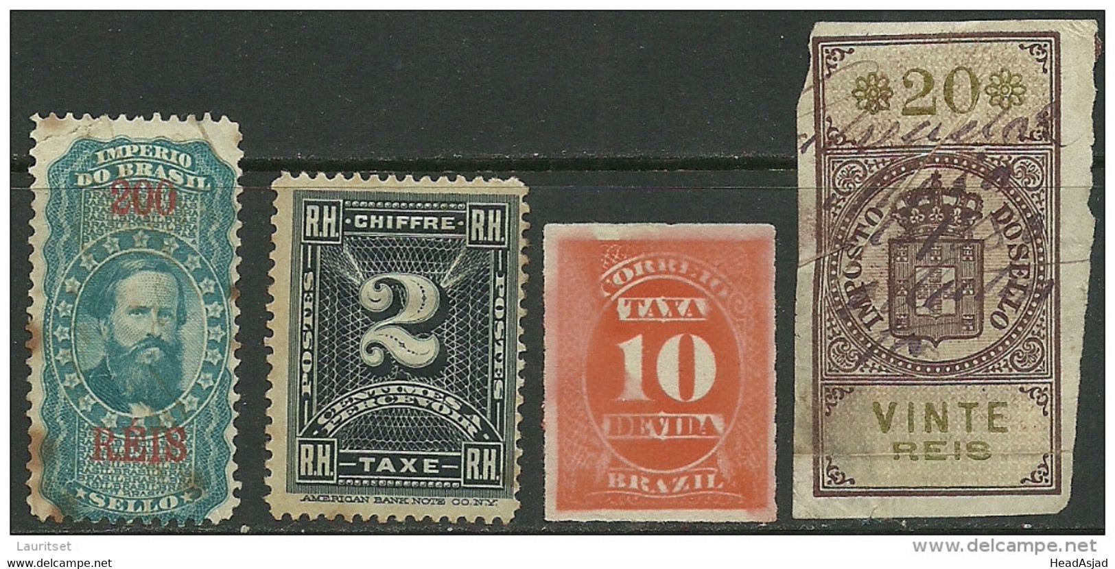 BRAZIL Brazilia Old Revenue Tax Stamps Taxa Devida Steuermarken - Officials