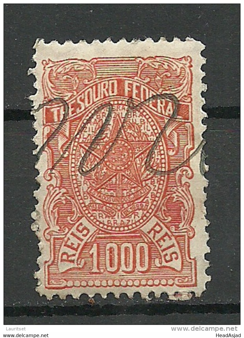 BRAZIL Brazilia O 1907 Old Revenue Tax Fiscal Stamp Thesoro Federal 1000 Reis O - Postage Due