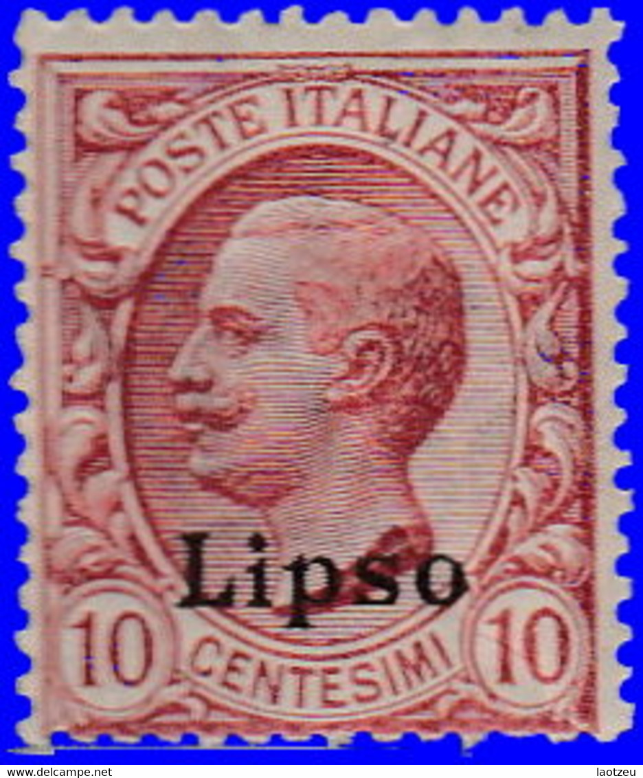 Égée LIpso 1912. ~  YT 3* - 10 C. Victor Emmanuel III - Egeo (Lipso)