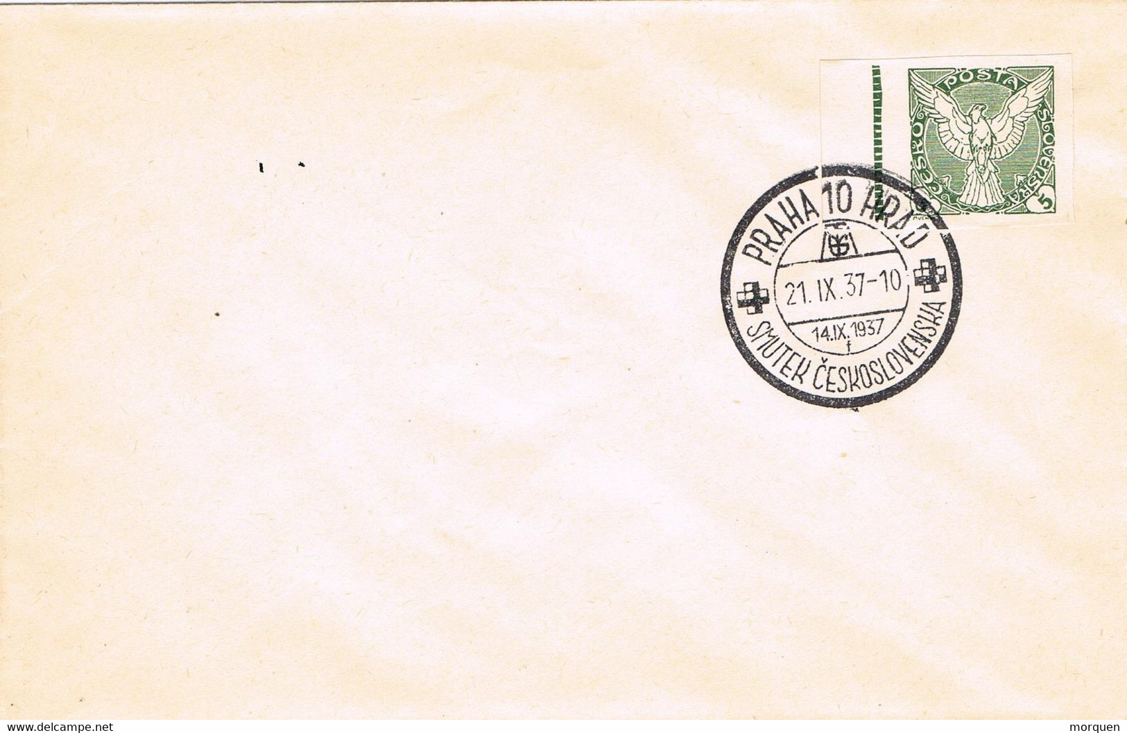 40696. Carta PRAHA (Checoslovaquia) 1937. Timbre Periodicos, Journaux. SMUTER Cesk. - Newspaper Stamps