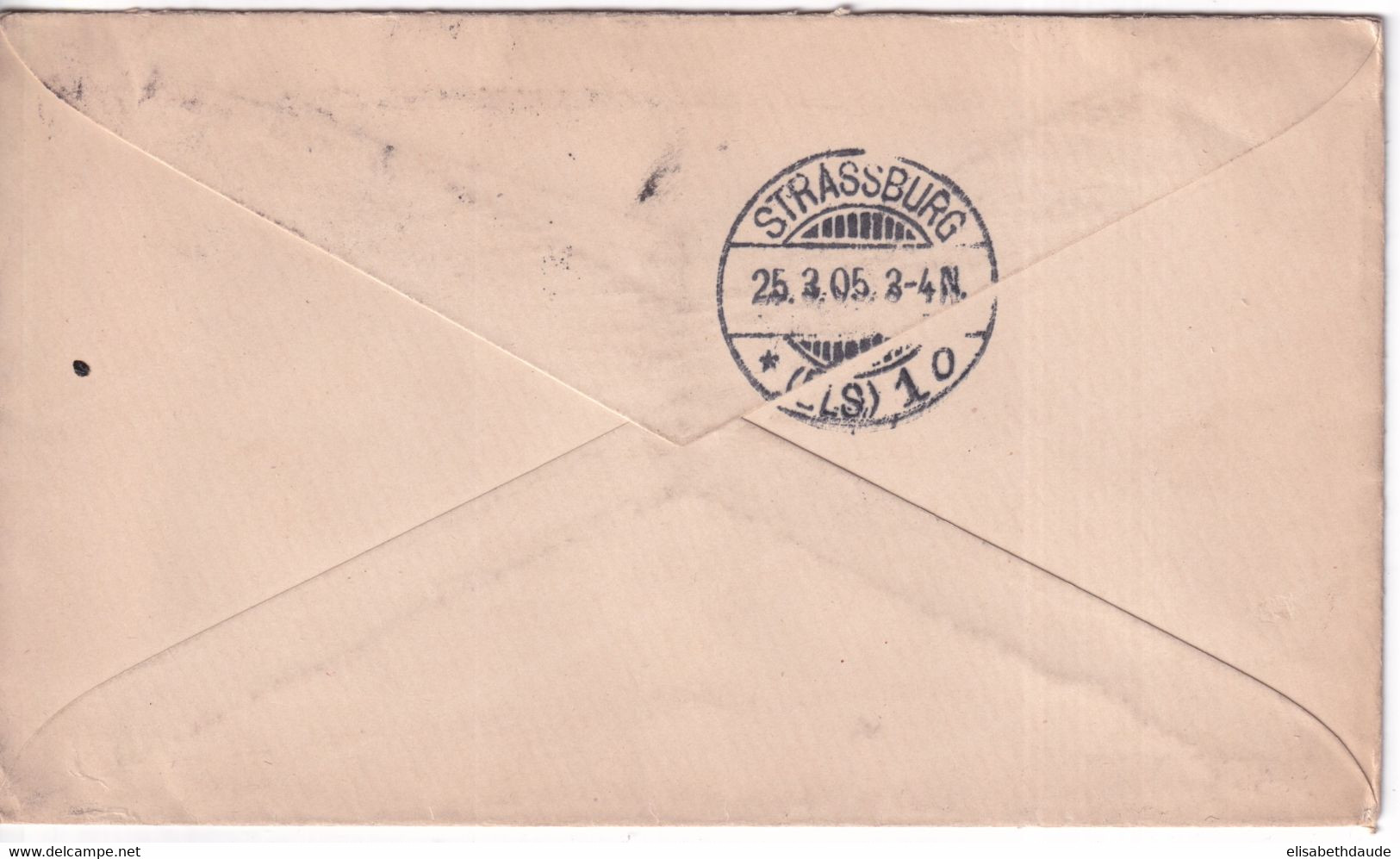 GB - 1905 - EDWARD VII - ENVELOPPE ENTIER => STRASBOURG - Cartas & Documentos