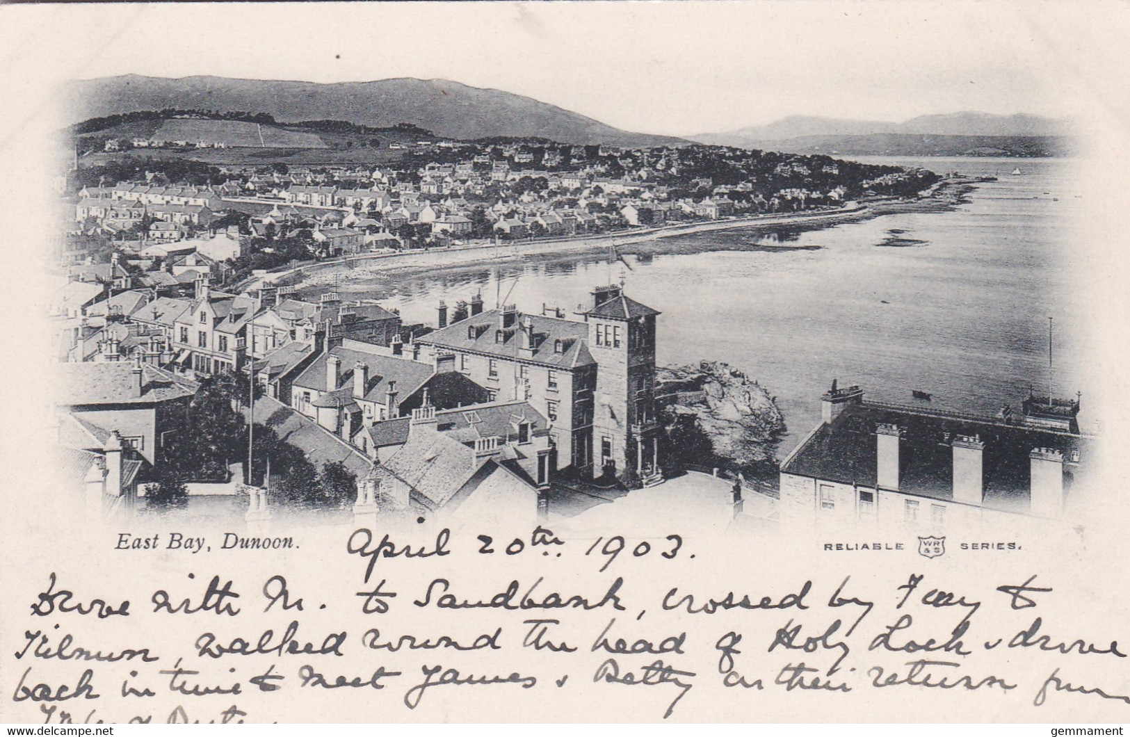 DUNOON - EAST BAY. 1903 - Kirkcudbrightshire