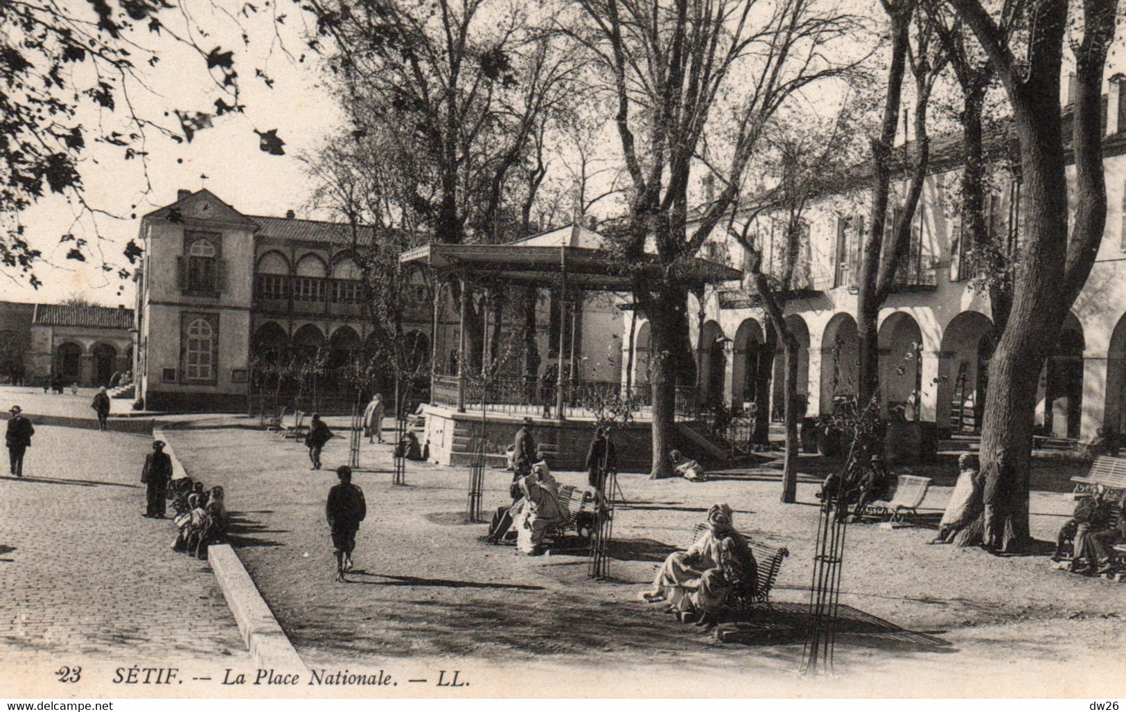 Sétif (Algérie) Place Nationale, Le Kiosque De La Musique - Carte LL  N° 23 - Setif