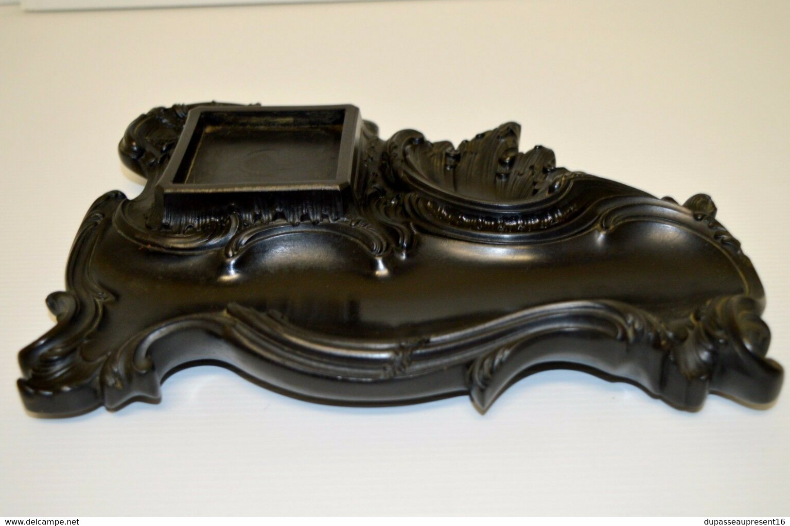 SUPPORT ENCRIER NAPOLEON III Style LOUIS XV ROCAILLE EBONITE GUTTA PERCHA XIXe COLLECTION DECO VITRINE - Inkwells