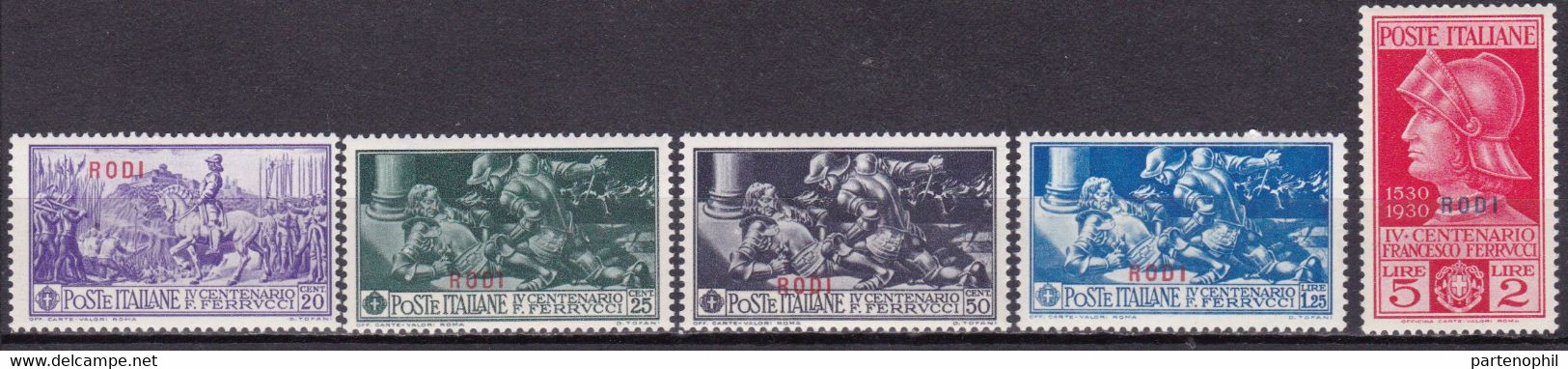 Rodi 1930 - Ferrucci Set MNH - Dodecaneso