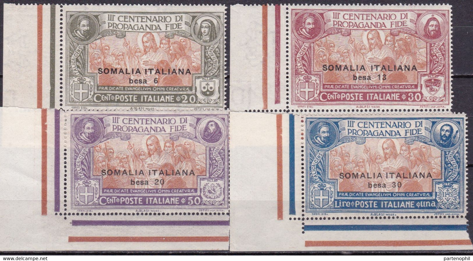 Somalia 1923 - Propaganda Fide N. 30/33 MNH - Somalie