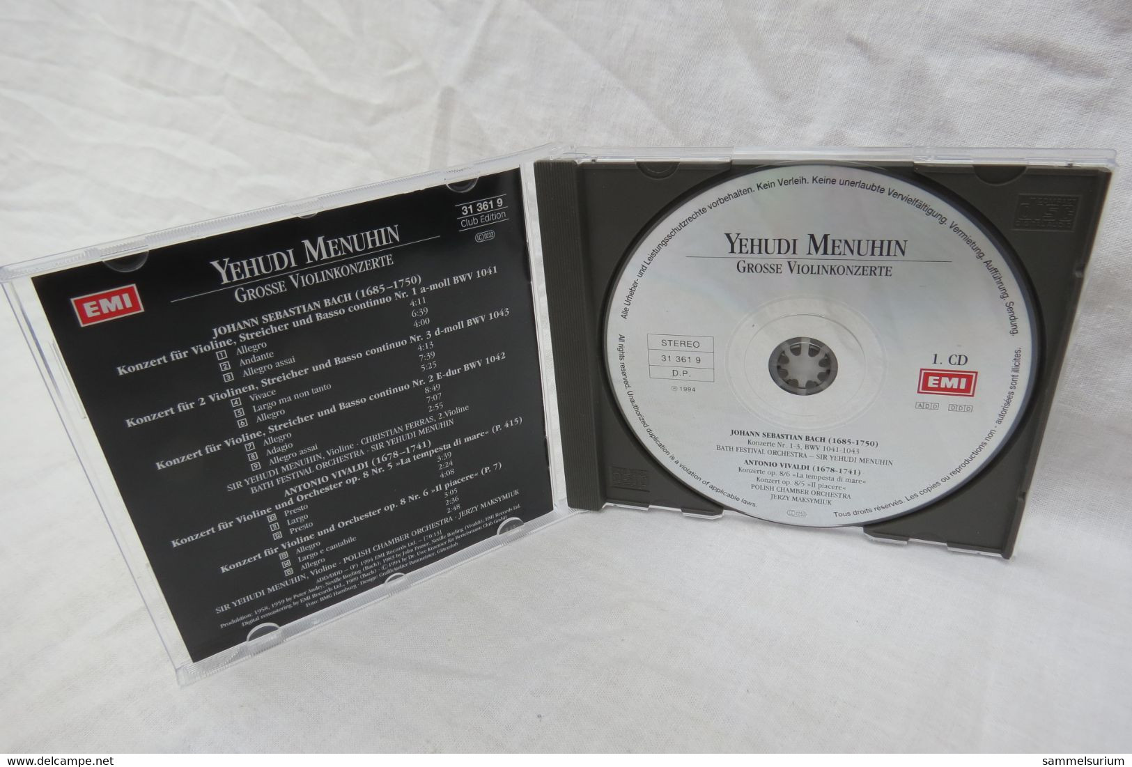 5 CDs "Yehudi Menuhin" Grosse Violinkonzerte - Gospel En Religie