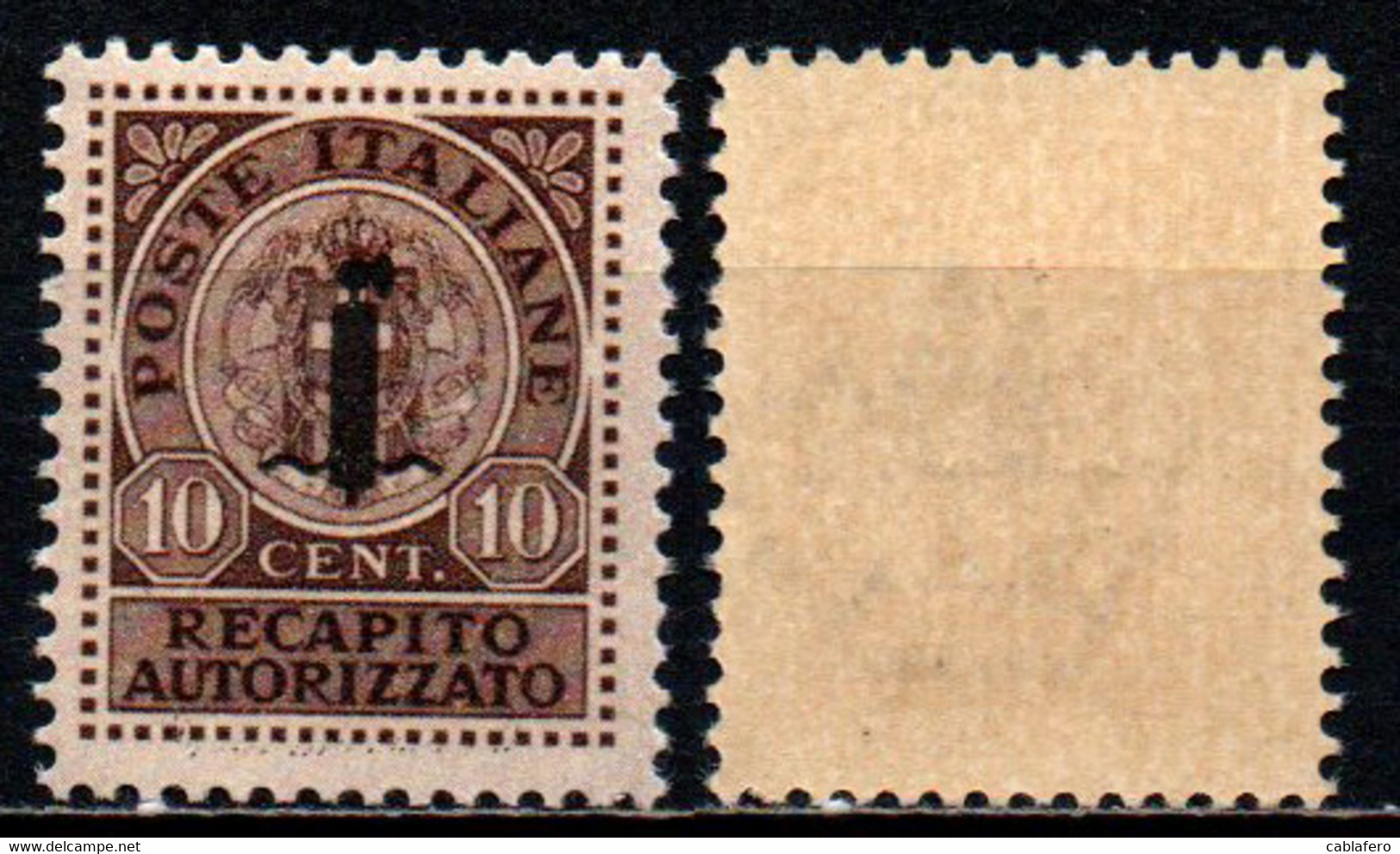 ITALIA RSI - 1944 - RECAPITO AUTORIZZATO - MNH - Taxe