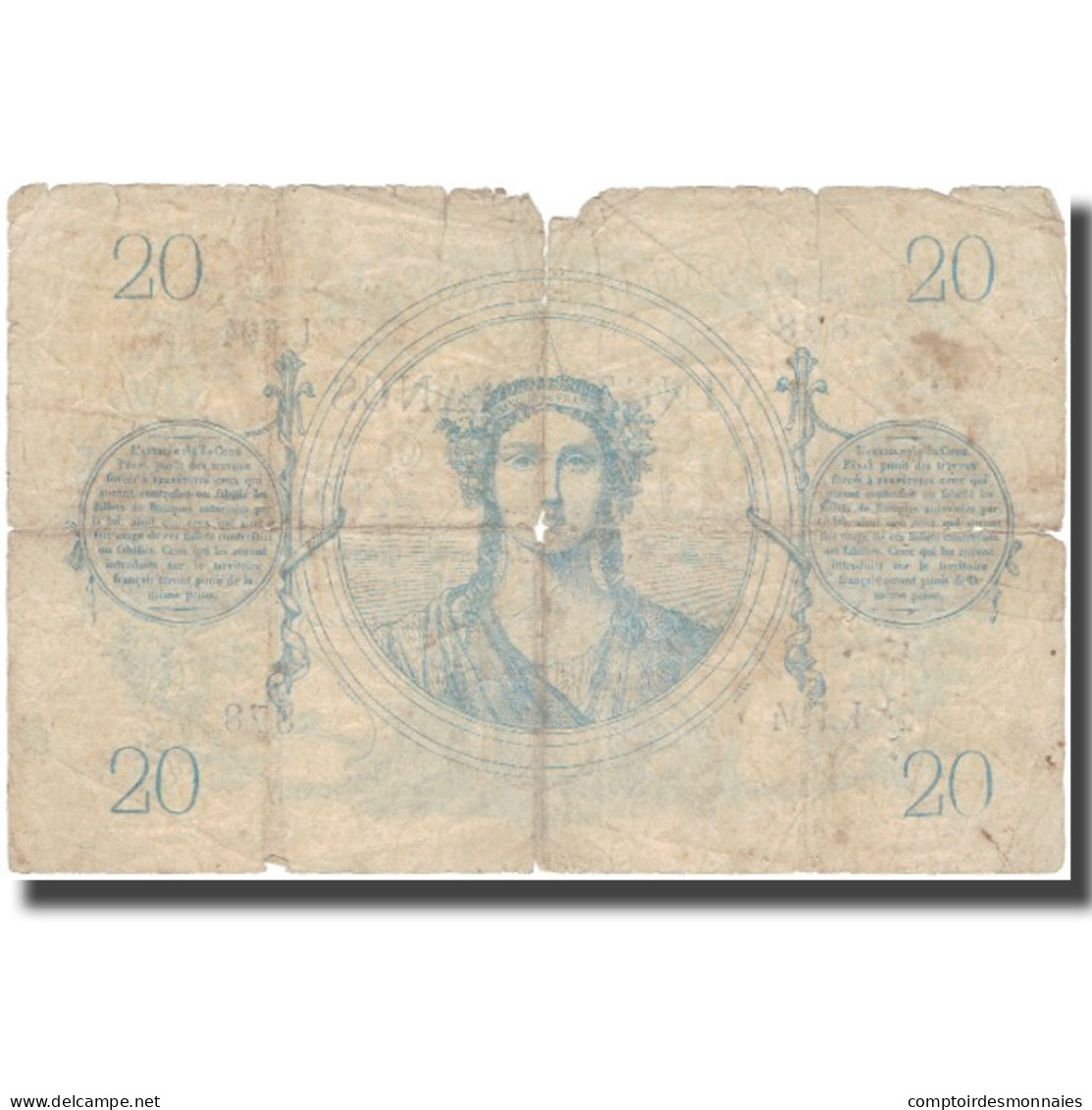 France, 20 Francs, 1872, 1872-07-12, B, KM:55 - ...-1889 Tijdens De XIXde In Omloop