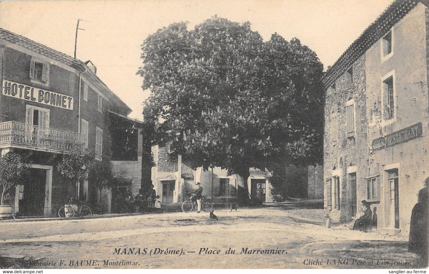 CPA 26 MANAS PLACE DU MARRONNIER - Other & Unclassified