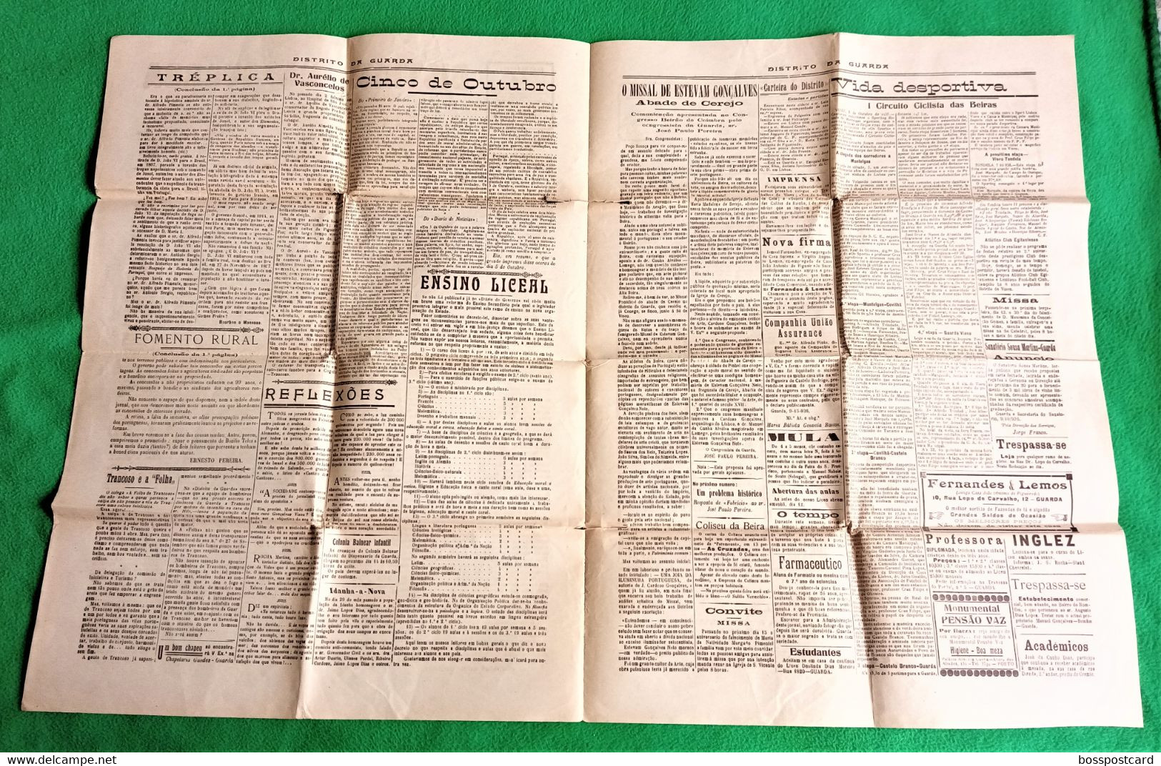 Guarda - Jornal Distrito Da Guarda Nº 2890, 11 De Outubro De 1936 - Imprensa - Portugal. - Algemene Informatie