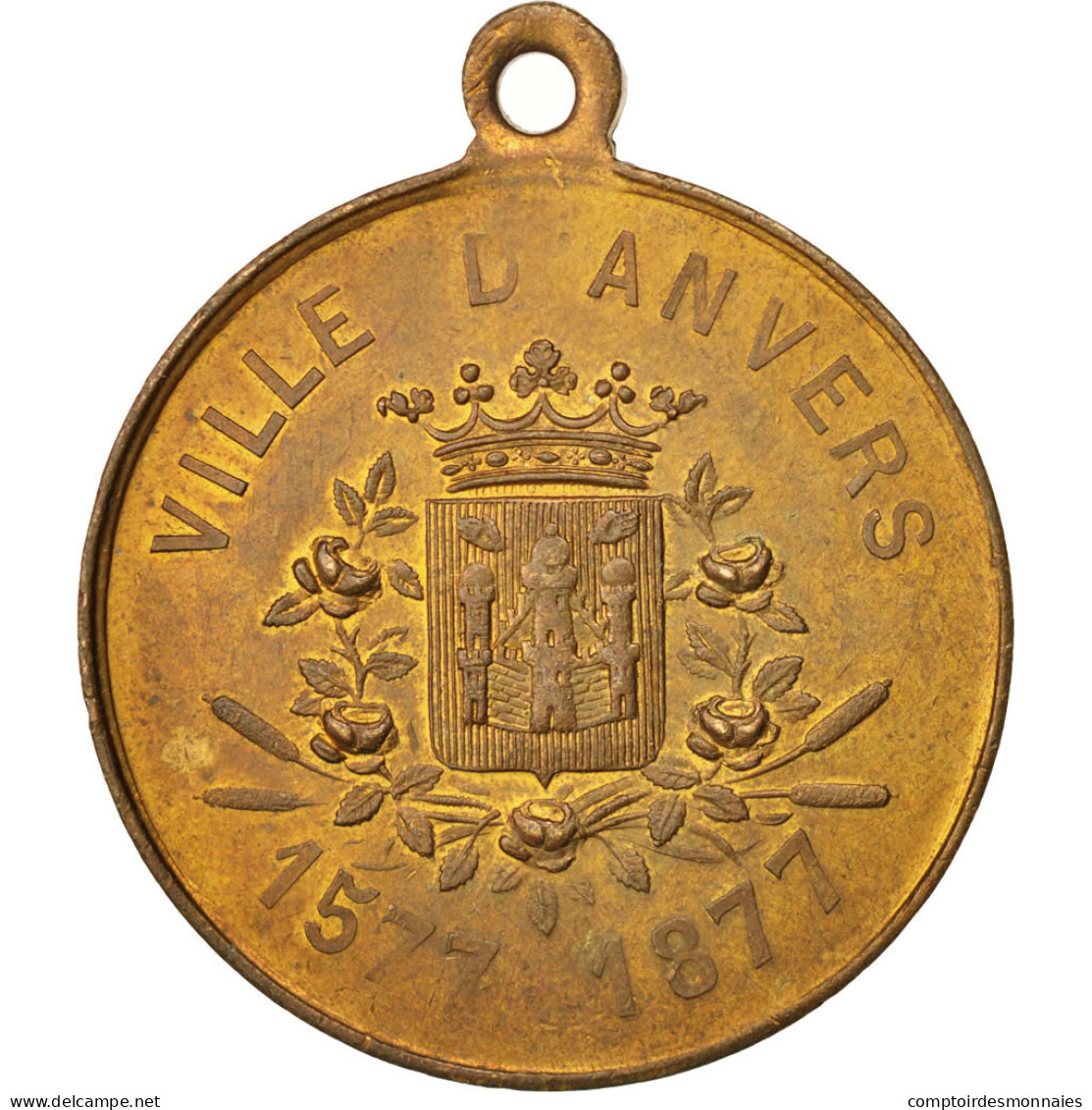 Belgique, Medal, Ville D'Anvers, 300th Anniversary Of Rubens Birth, Arts & - Autres & Non Classés