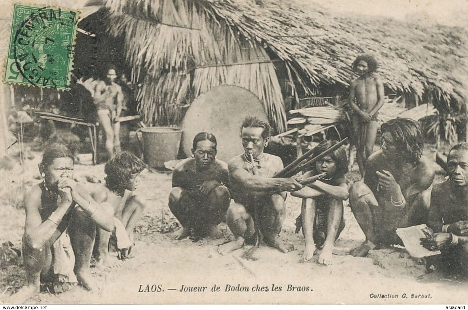 Nude Braos  Tribe In Lao . Playing Music Instrument .  Children. Coll. Barbat Sent To Pyrotechnie Esperance Saigon - Asia