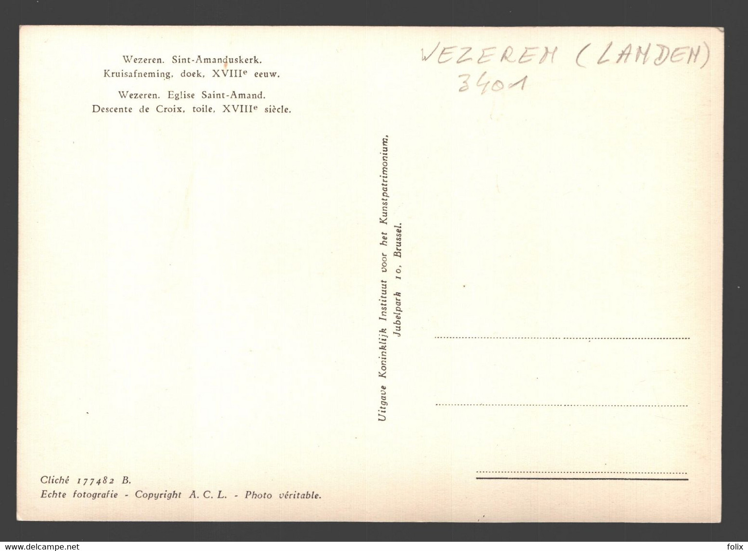 Wezeren - Sint-Amanduskerk - Kruisafneming - Landen