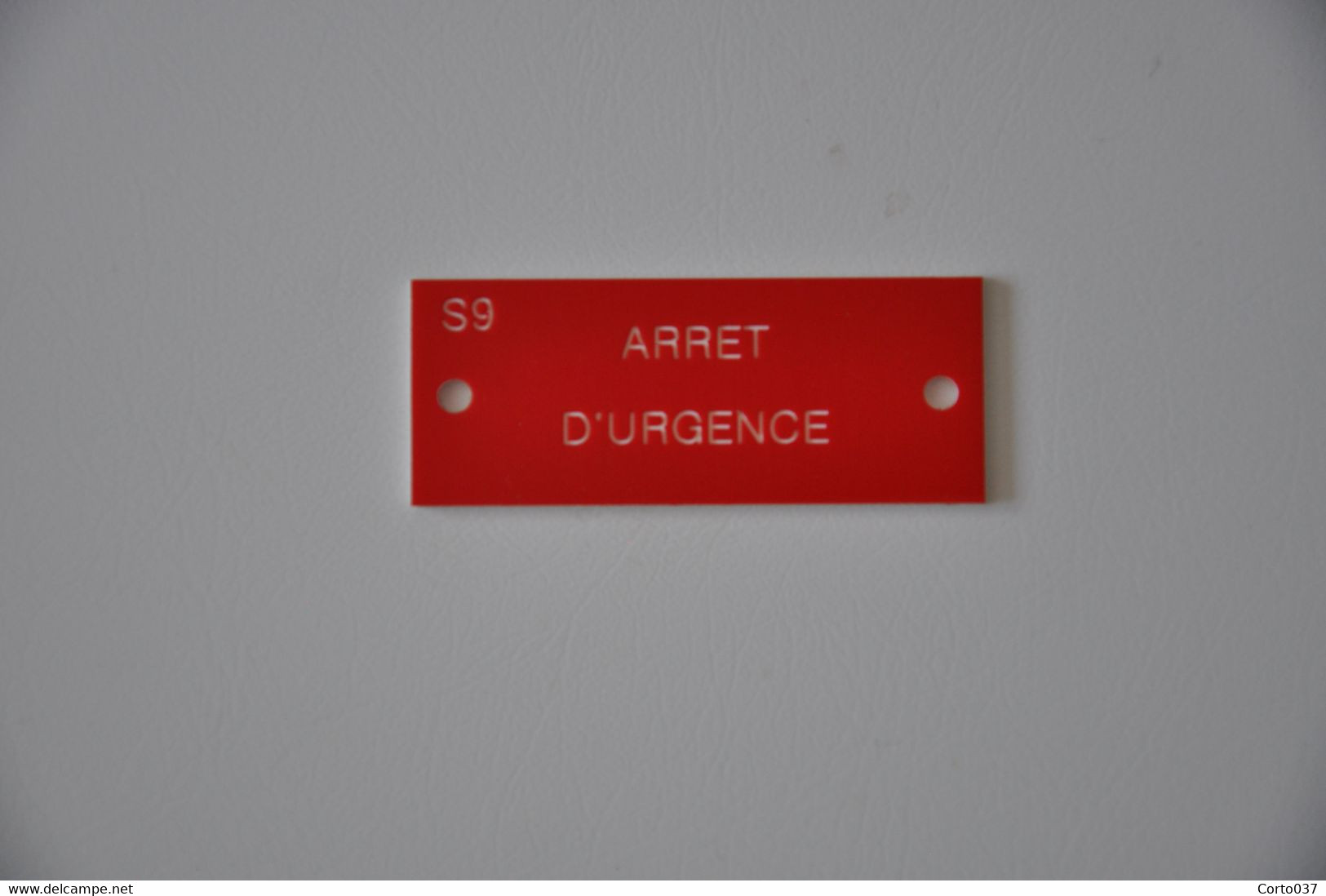 Plaque D'avertissement 'Arrêt D'urgence' - Plaques émaillées (après 1960)