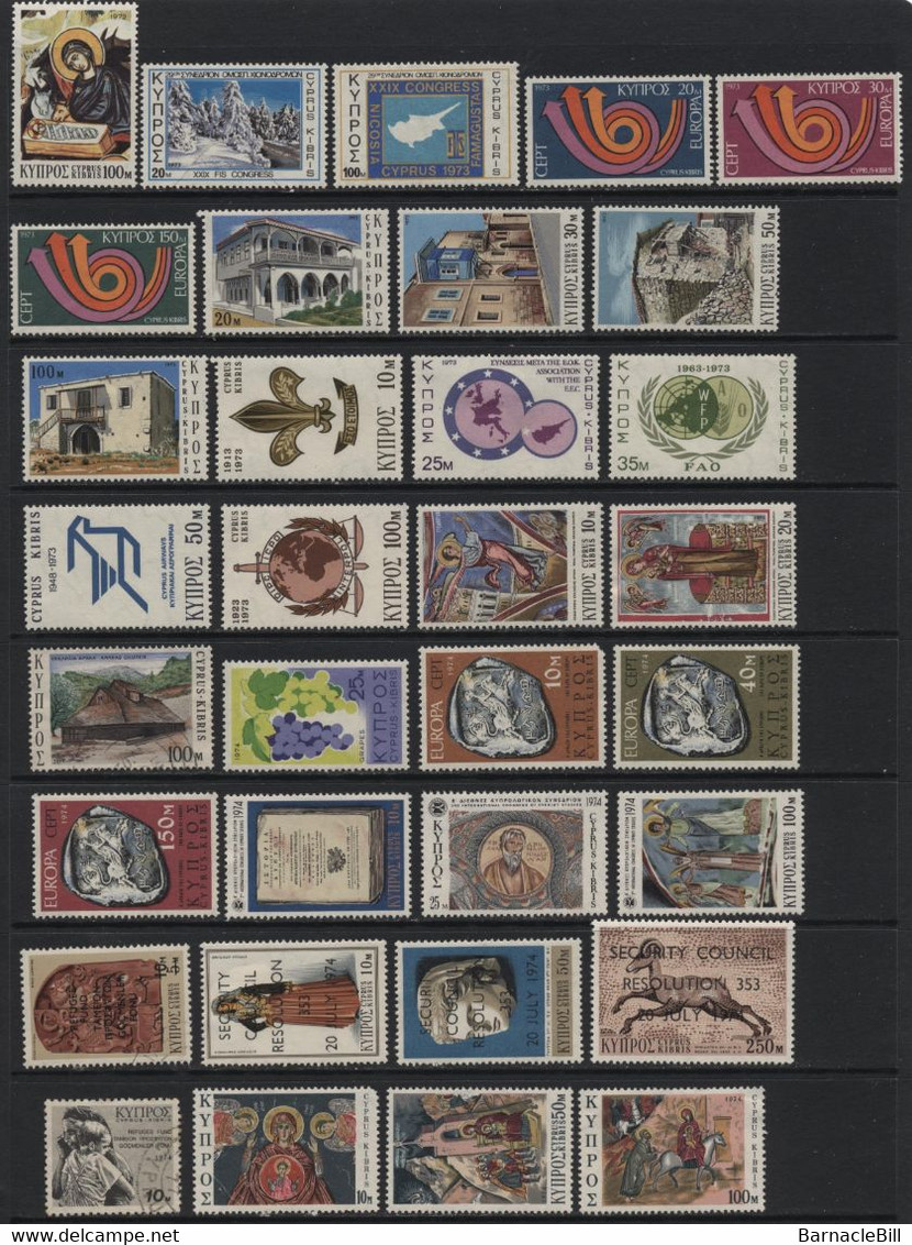 Cyprus (05) 1966 - 1976.  119 Different Stamps. Mint And Used. Hinged. - Other & Unclassified