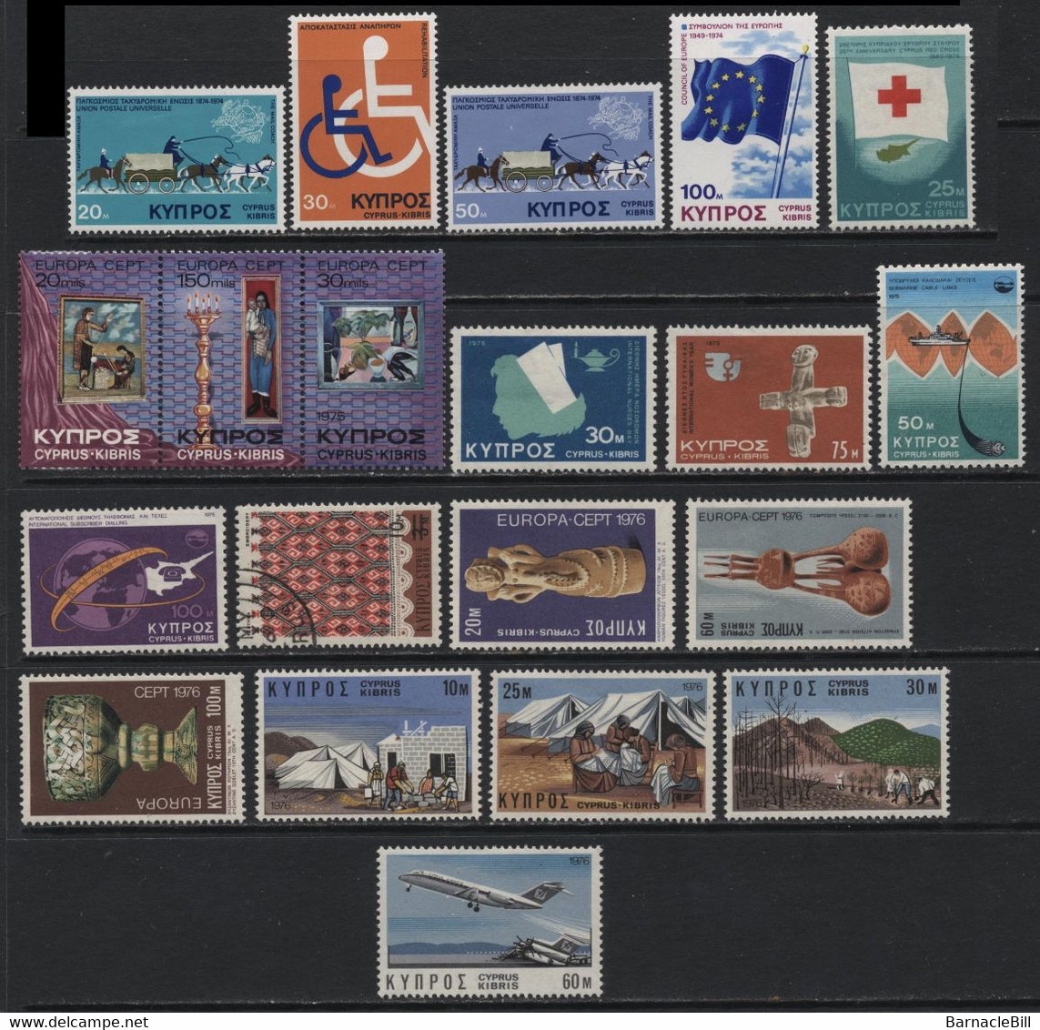 Cyprus (05) 1966 - 1976.  119 Different Stamps. Mint And Used. Hinged. - Sonstige & Ohne Zuordnung