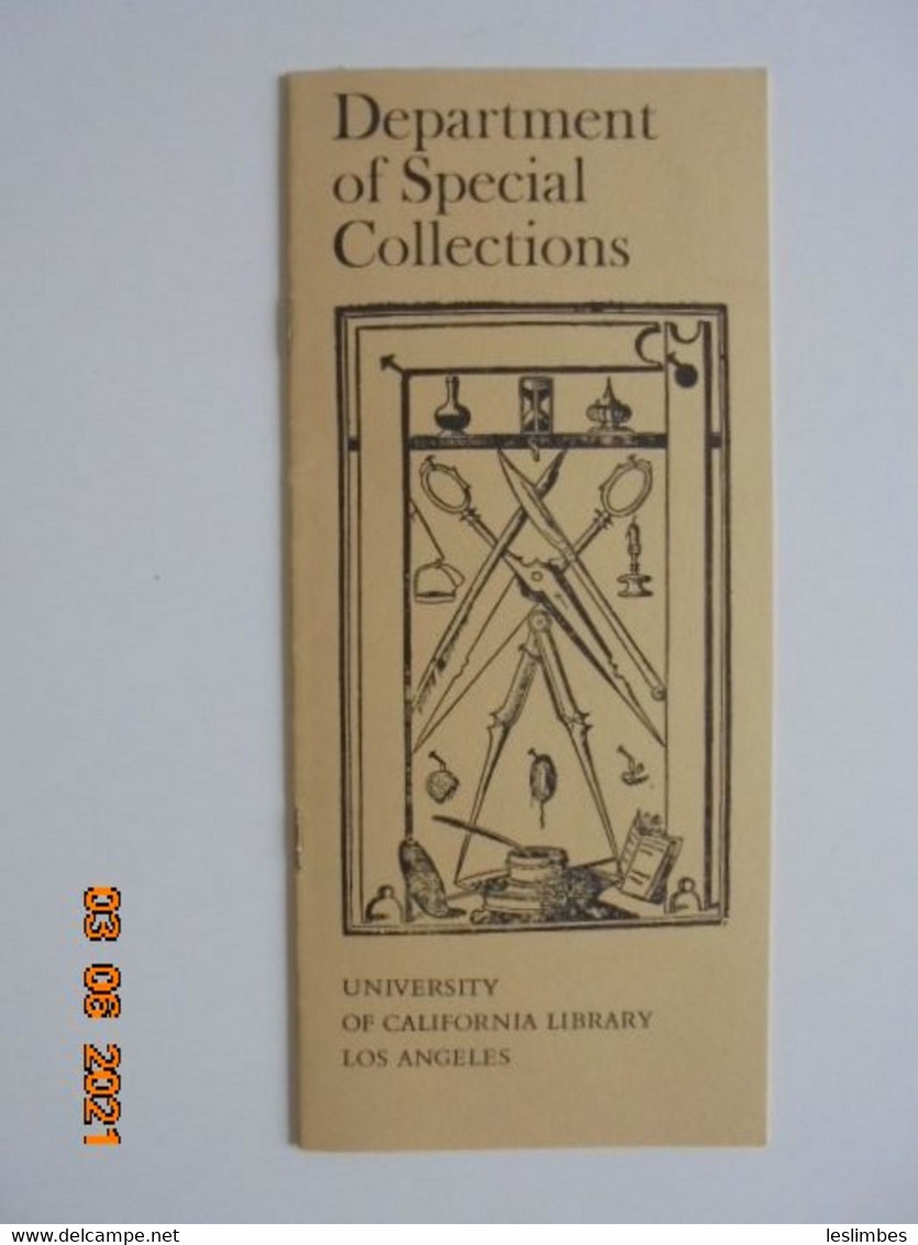 Department Of Special Collections University Of California Library Los Angeles  UCLA - Livres Sur Les Collections