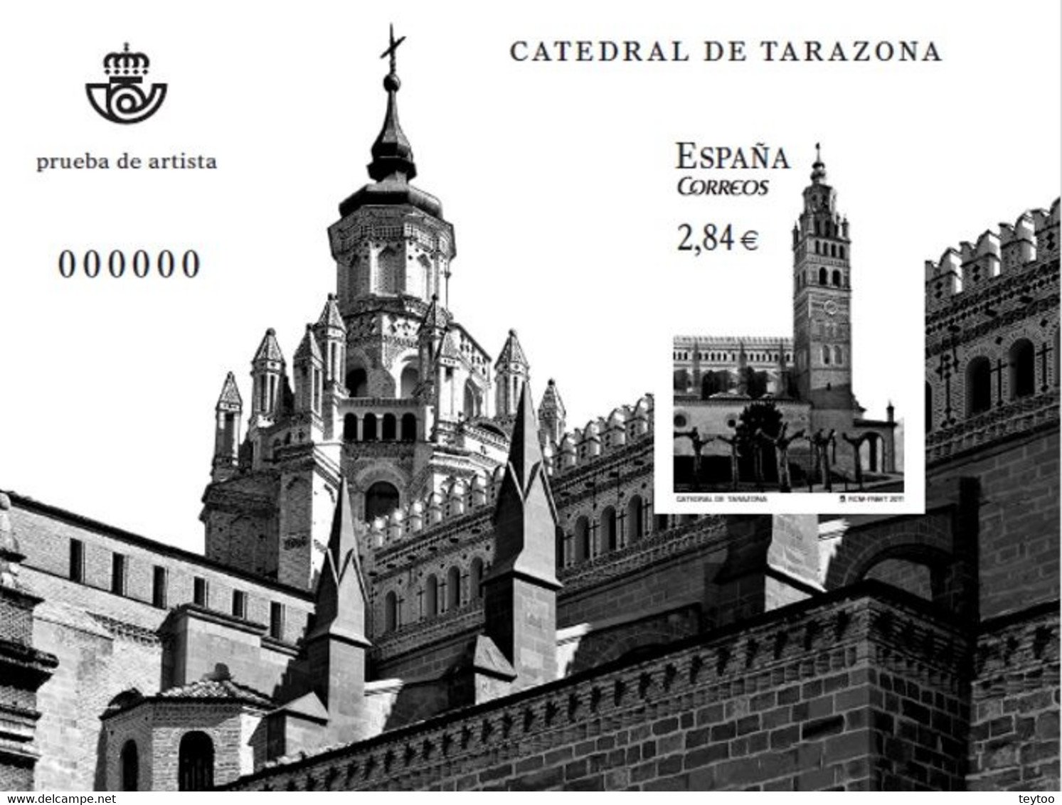 [P106] España 2011. Prueba De Artista. Catedral De Tarazona - Proeven & Herdrukken