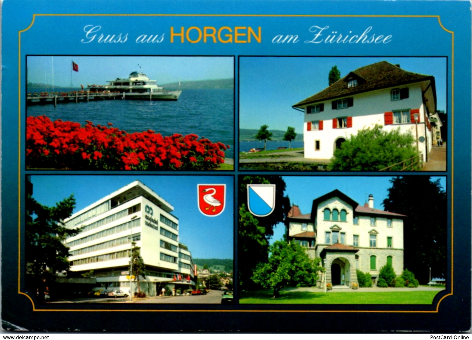 11591 - Schweiz - Horgen Am Zürichsee , Limmat , Sust , Seehotel Meierhof , Seerose , Mehrbildkarte - Gelaufen 1993 - Horgen