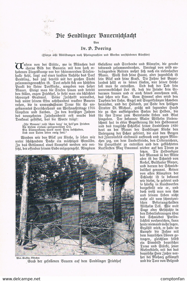 A102 796 Doering Sendlinger Bauernschlacht München Artikel 1905 !! - Contemporary Politics