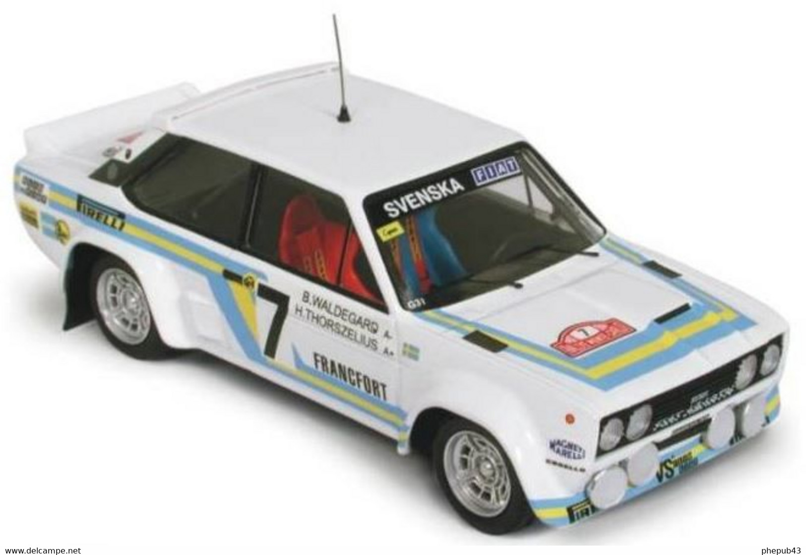 Fiat 131 Abarth - Waldegaard/Thorszelius - 2nd Monte-Carlo 1980 #7 - Troféu - Trofeu