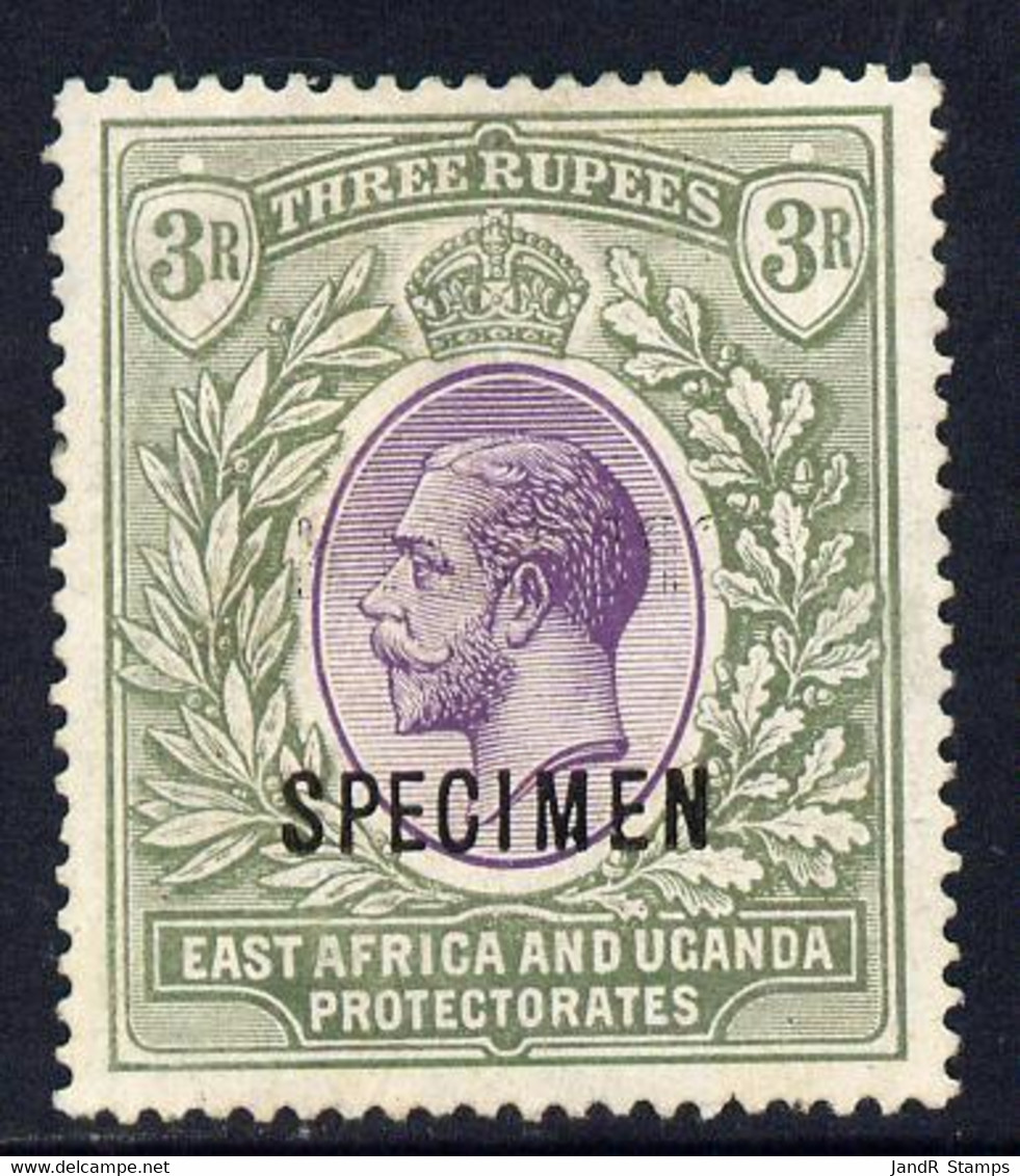 Kenya, Uganda & Tanganyika 1921-22 KG5 Script CA 3r Overprinted SPECIMEN Fine With Gum Only About 400 Produced SG 73s - Autres & Non Classés