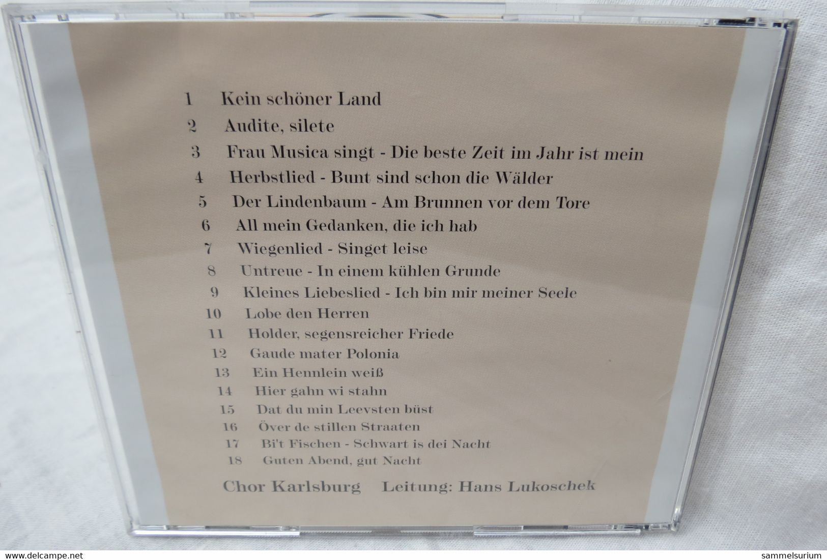 CD "Kein Schöner Land" Chor Karlsburg Singt Alte Und Neue Lieder - Autres - Musique Allemande