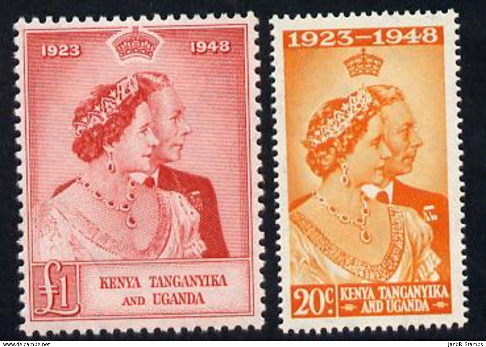 Kenya, Uganda & Tanganyika 1948 KG6 Royal Silver Wedding Set Of 2 U/m SG 157-58 - Sonstige & Ohne Zuordnung