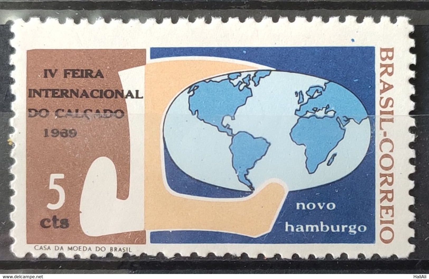 C 630 Brazil Stamp Footware National Fair Novo Hamburgo Map Economy 1969 1 - Autres & Non Classés