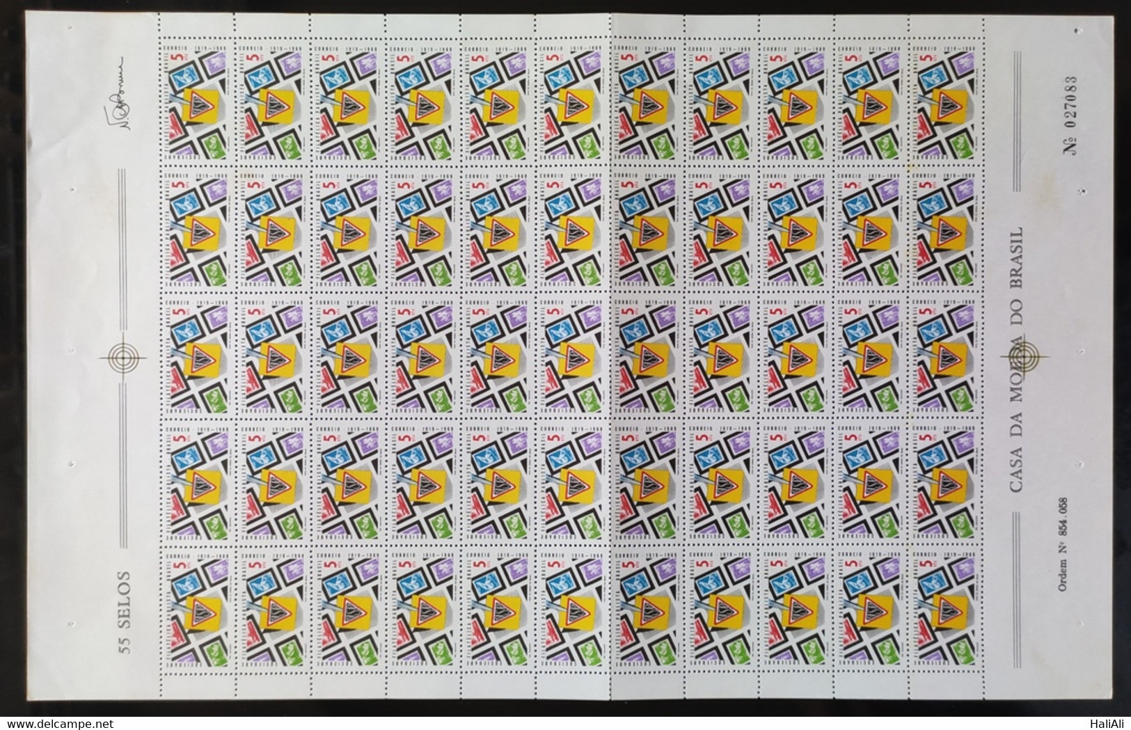 C 634 Brazil Stamp 50 Years Of The Company Philatelica Paulista 1969 Sheet - Autres & Non Classés