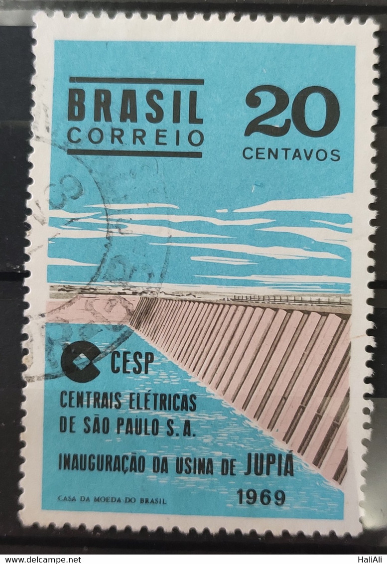 C 646 Brazil Stamp Inauguration Of The Hydroelectric Plant Jupiá Energy Rio Parana 1969 Circulated 10 - Autres & Non Classés